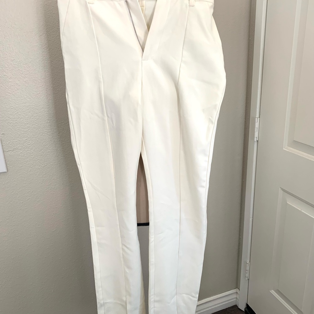 Danielle Bernstein White Dress Pants Elegant Design